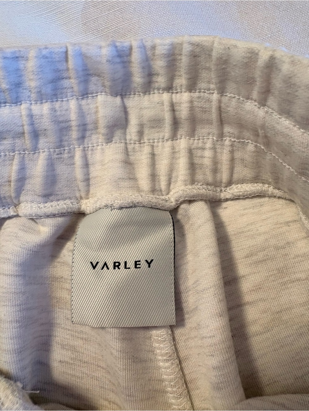 Varley Alder Cream Heathered Drawstring Waist Shorts-Size Medium - Picture 10 of 13